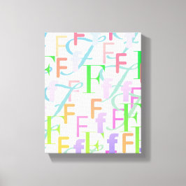Impressão Em Tela Confete de Letras "F"