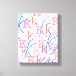 Impressão Em Tela Confete de Letras "K"