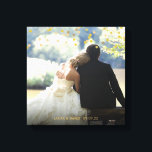 Impressão Em Tela Confetes personalizados do ouro da foto<br><div class="desc">CANVAS DOURADOS PERSONALIZADAS DOS CONFETES DA FOTO. Projetou coordenar com nossa coleção do casamento dos confetes da poeira Dourado. Personalize com seus próprios foto e nomes. Caracterizando confetes elegantes do ouro. Projetado por Piglet© puro em www.zazzle.com/purepiglet*.</div>