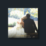 Impressão Em Tela Confetes personalizados do ouro da foto<br><div class="desc">CANVAS DOURADOS PERSONALIZADAS DOS CONFETES DA FOTO. Projetou coordenar com nossa coleção do casamento dos confetes da poeira Dourado. Personalize com seus próprios foto e nomes. Caracterizando confetes elegantes do ouro. Projetado por Piglet© puro em www.zazzle.com/purepiglet*.</div>