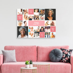 Impressão Em Tela Conforto Inspirador com Texto Personalizado Colage