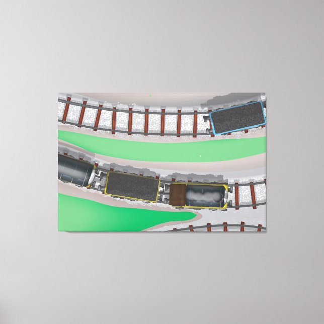Impressão Em Tela Conjunto de Trem (Frente)