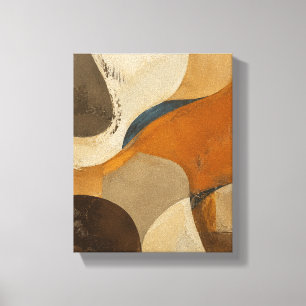 Impressão Em Tela Conjunto Texturizado Maré Ocre Neutro Abstrato Ca