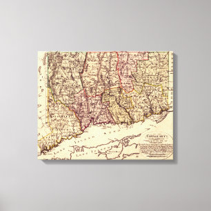 Impressão Em Tela ConnecticutPanoramic MapConnecticut 2