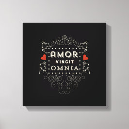 Impressão Em Tela Conquistas do Amor - Tipografia da Vintagem Latina