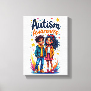 Impressão Em Tela Conscientização do Autismo