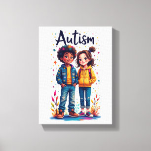 Impressão Em Tela Conscientização sobre Autismo