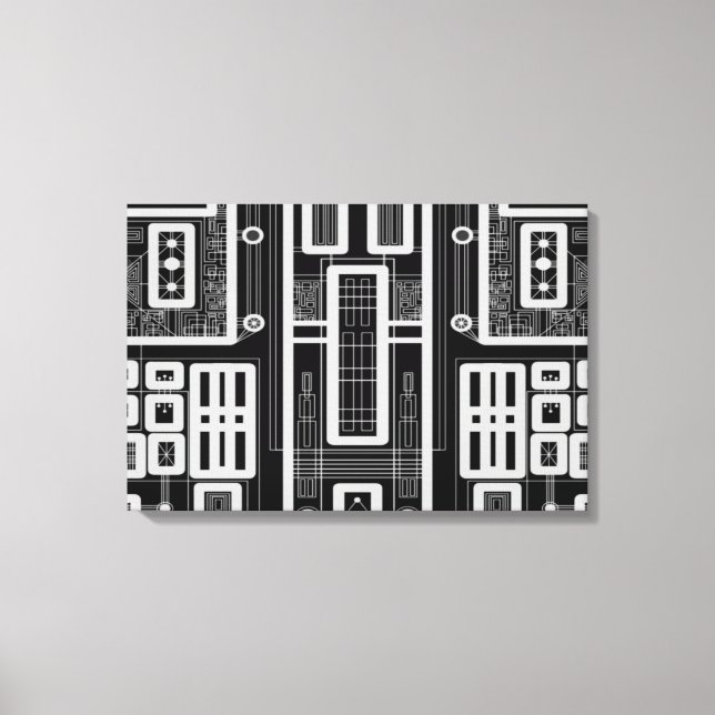 Impressão Em Tela Conselho de Circuito Geométrico (Frente)