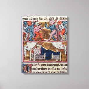 Impressão Em Tela Conselho de Demônios, do "Histoire de Merlin"