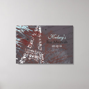 Impressão Em Tela CONSELHO de Entrada do Bar FRANCÊS Bat Mitzvah