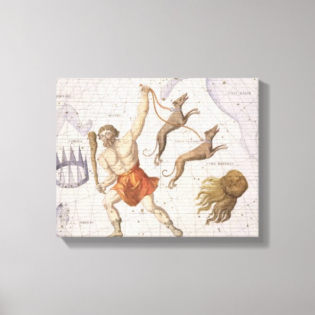 Impressão Em Tela Constelação de botas, placa 20 de "Atlas Coel" (Frente)