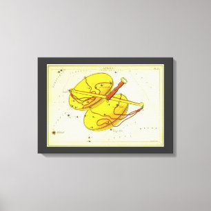 Impressão Em Tela Constelação Vintage da Balança Espelho de Urânia