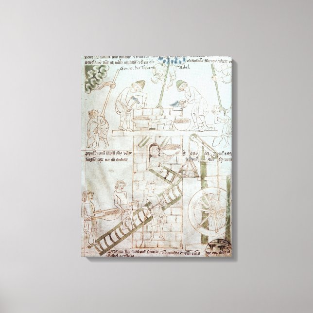 Impressão Em Tela Construção da Torre de Babel (Frente)