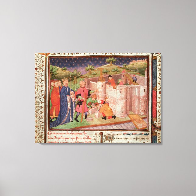 Impressão Em Tela Construção de um Castelo (Frente)