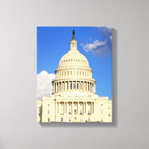 Impressão Em Tela Construção do Capitólio dos E.U., Washington DC