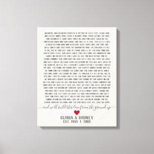 Impressão Em Tela Construir este amor desde o início gif de aniversá