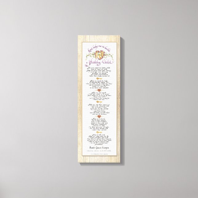 Impressão Em Tela Construir uma madeira de Parentalidade saudável pa (Frente)