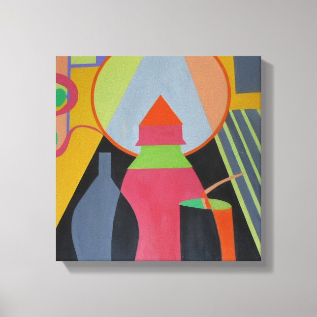 Impressão Em Tela Contemporary Sculpted Pink Stillness Art Print (Frente)