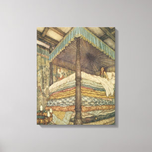 Impressão Em Tela Conto de fadas do vintage, princesa e ervilha,