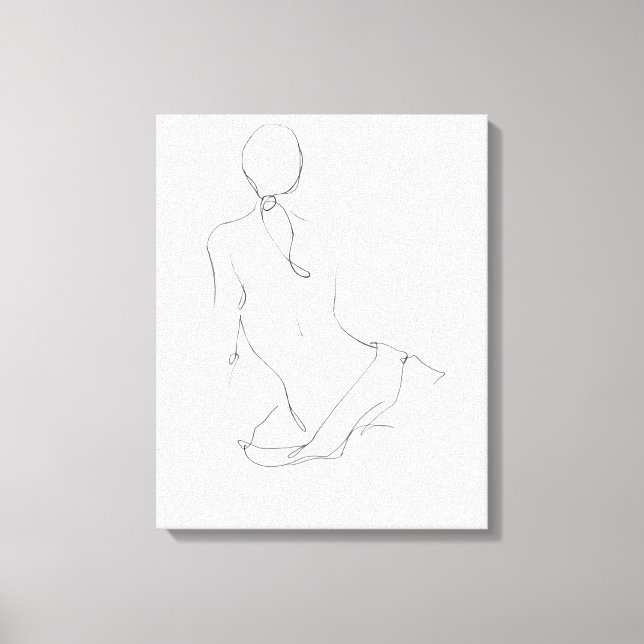 Impressão Em Tela Contorno Gestural (Frente)