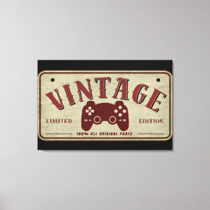 Impressão Em Tela Controlador Vintage Edição Limitada Peças Originai