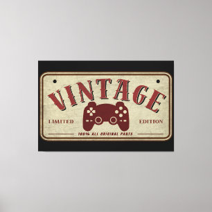 Impressão Em Tela Controlador Vintage Edição Limitada Peças Originai