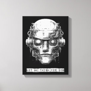 Impressão Em Tela Controle da mente Robô Cyberpunk