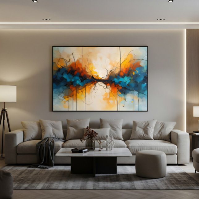 Impressão Em Tela Converging Flows (Criador carregado)