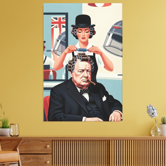 Impressão Em Tela Cool Winston Churchill (Insitu(Sala de estar))