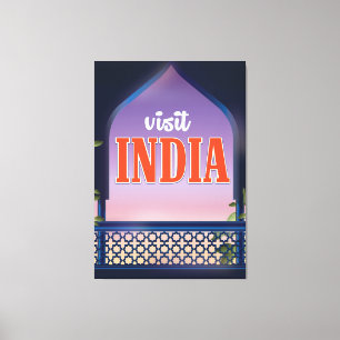 Impressão Em Tela Cópia das viagens vintage de India da visita