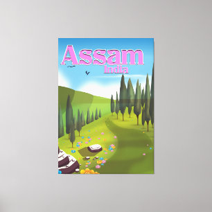 Impressão Em Tela Cópia do poster de viagens de Assam India