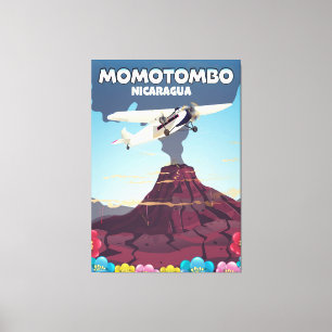 Impressão Em Tela Cópia do viagem do vulcão de Momotombo Nicarágu