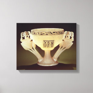 Impressão Em Tela Copo de bebendo sob a forma do metade-aberto