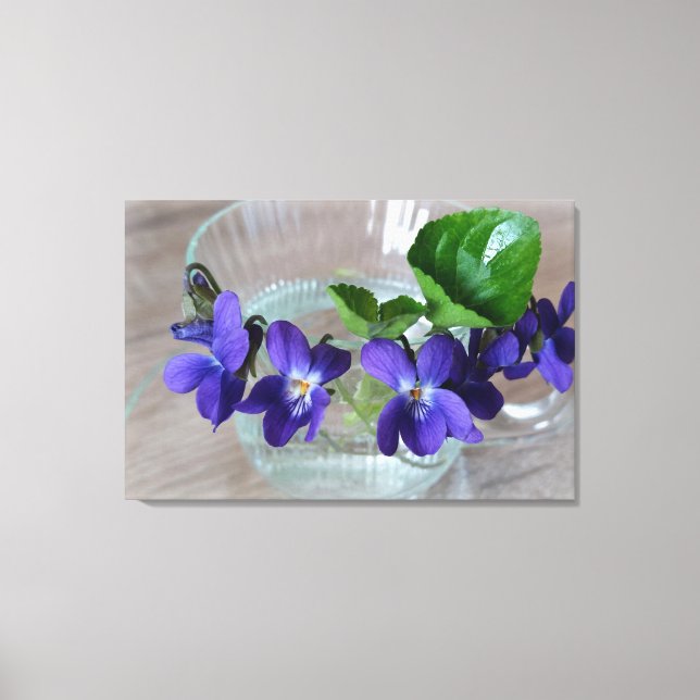 Impressão Em Tela copo de violetas (Frente)