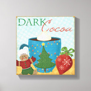 Impressão Em Tela Copo vermelho do Natal com cacau cremoso