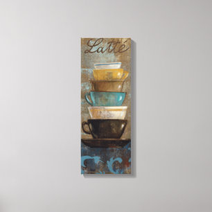 Impressão Em Tela Copos de café empilhados