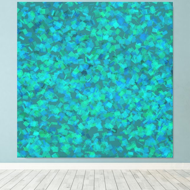 Impressão Em Tela Cor aqua verde-veridiana branca (Insitu(piso de madeira))