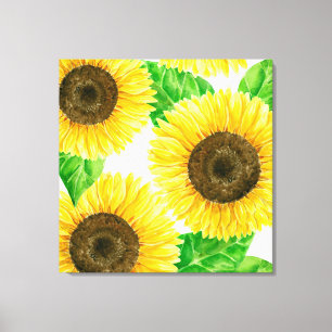 Impressão Em Tela Cor d'água do Sunflower