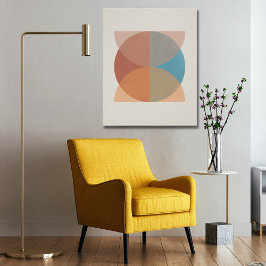 Impressão Em Tela Cor de Água Geométrica dos Tones Terrenos Modernos