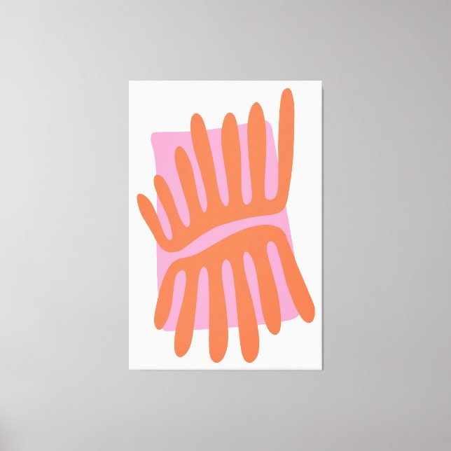 Impressão Em Tela Cor-de-rosa e laranja deixa o Matisse Abstrato ins (Frente)