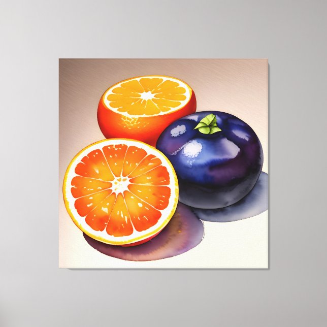 Impressão Em Tela Cor do Vazio Laranja (Frente)