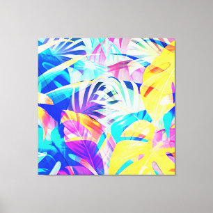Impressão Em Tela Cor Pastel Floral Abstrato Moderno