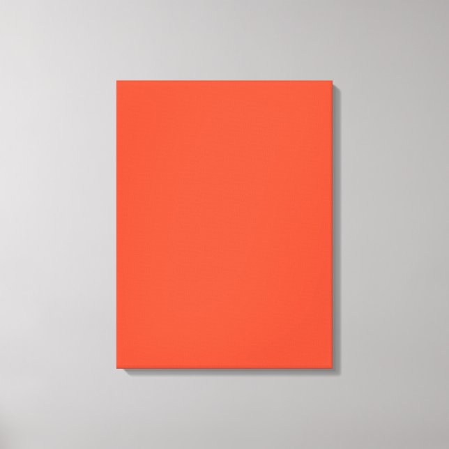 Impressão Em Tela Cor Sólida Cinabar | Clássico | Elegante (Frente)