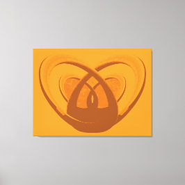 Impressão Em Tela Coração Abstrato Contemporâneo Dentro do Coração 