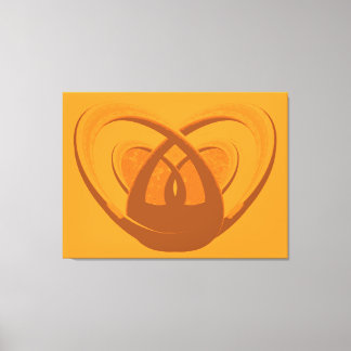 Impressão Em Tela Coração Abstrato Contemporâneo Dentro do Coração 