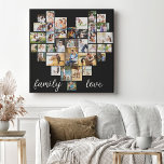 Impressão Em Tela Coração de Amor Familiar Formatado 36 Colagem de F<br><div class="desc">Crie a sua própria canvas personalizada com 36 das suas fotografias favoritas e o(s) seu(s) nome(s) de família. O modelo de foto é configurado para criar uma colagem de fotos na forma de um coração amoroso, exibindo suas fotos em uma mistura de retratos, paisagens e formatos quadrados de instragrama. A...</div>