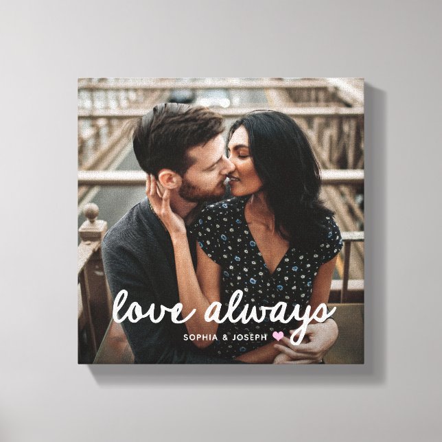 Impressão Em Tela Coração de Qualquer Cor e Foto | Amor Romântico Se (Frente)