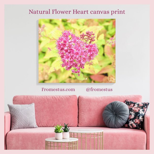 Impressão Em Tela Coração Flor Natural - perfurado pela seta. (Criador carregado)