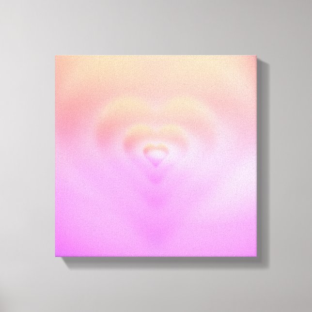 Impressão Em Tela coração rosa (Frente)