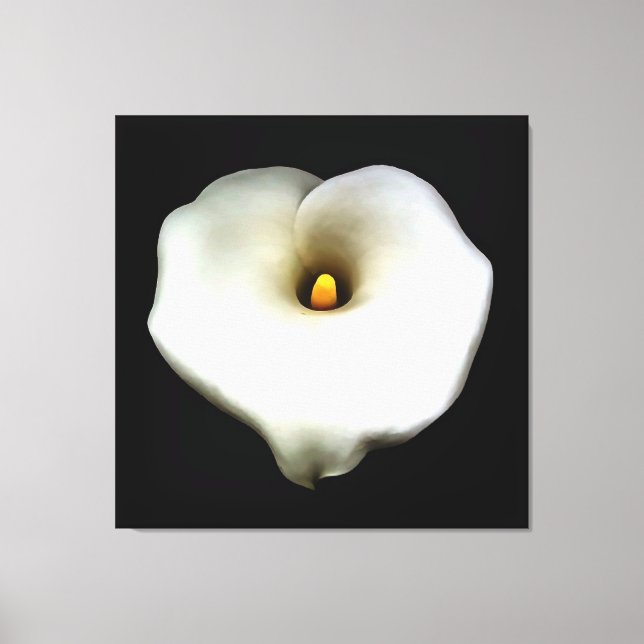 Impressão Em Tela Coração Solteiro Artístico Moldado Calla Lily Isol (Frente)